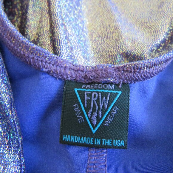 FREEDOM RAVE WEAR Athena New York Bodysuit in Pink Metallic Festival Size XS NWT - Picture 15 of 16